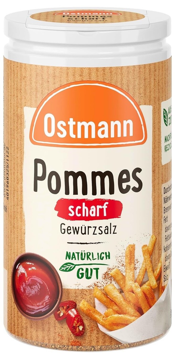 OSTMANN French fries Pommes Frites Spice Salt Hot 70g New from Germany, $12.95