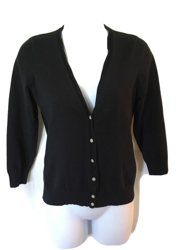 JOE FRESH~CUTE BLACK CARDIGAN SWEATER 