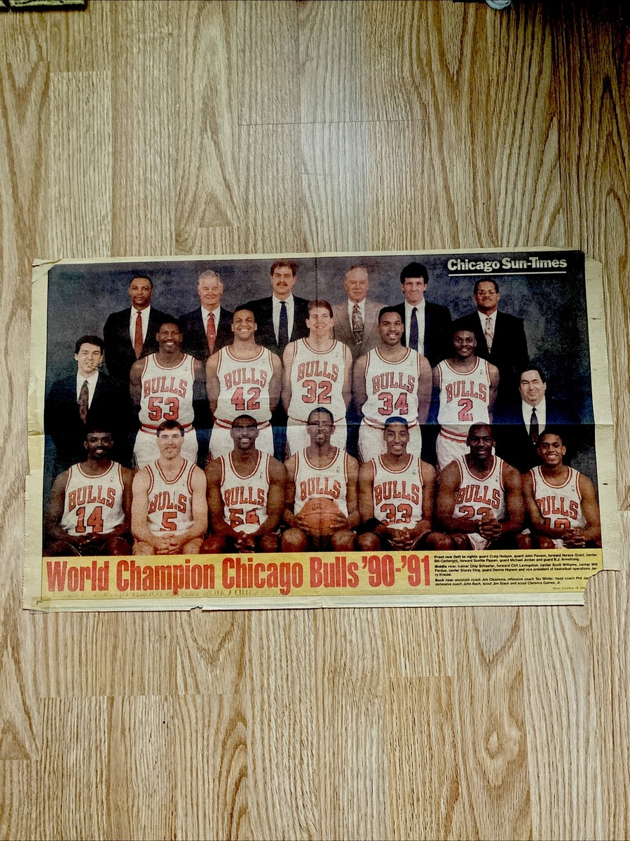 World Champion Chicago Bulls '90-'91 Chicago Sun-Times Pull-out