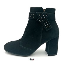 Nero Giardini donna tronchetti tacco I909432DE Stivaletti camoscio nero Scontato