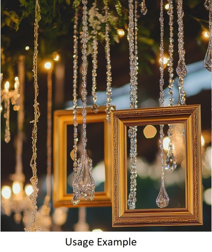 1.5" Real Crystal Prisms Tear Drop Asfour parts, Box of 308 wedding 873/1.5" - 第 6/9 張圖片