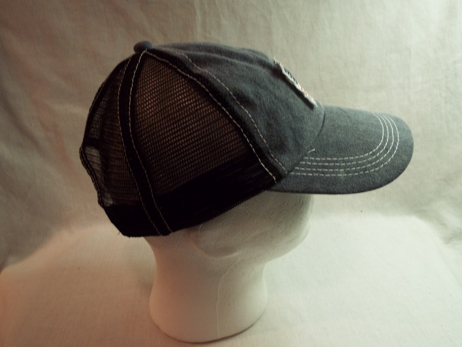 AMERICAN FLAG PATCH MESH BACK BLUE BALL CAP. - image 2