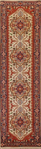Ivory Heriz Serapi 10 ft Runner Rug Handmade Wool Carpet 2' 6" x 9' 11"