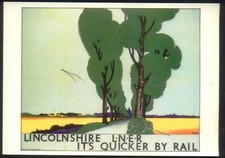 Modern Postcard: To LINCOLNSHIRE by LNER - It's Quicker (Drumahoe Ref DGR54)