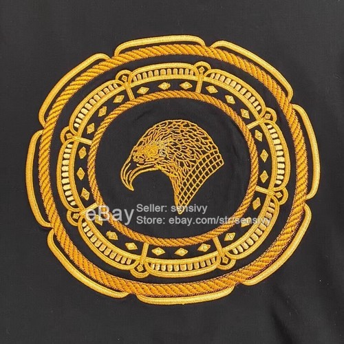Estiva Stefano Ricci Testa di Aquila Nera Ricamata Moda - T-shirt Uomo Trendy - Foto 6 di 11