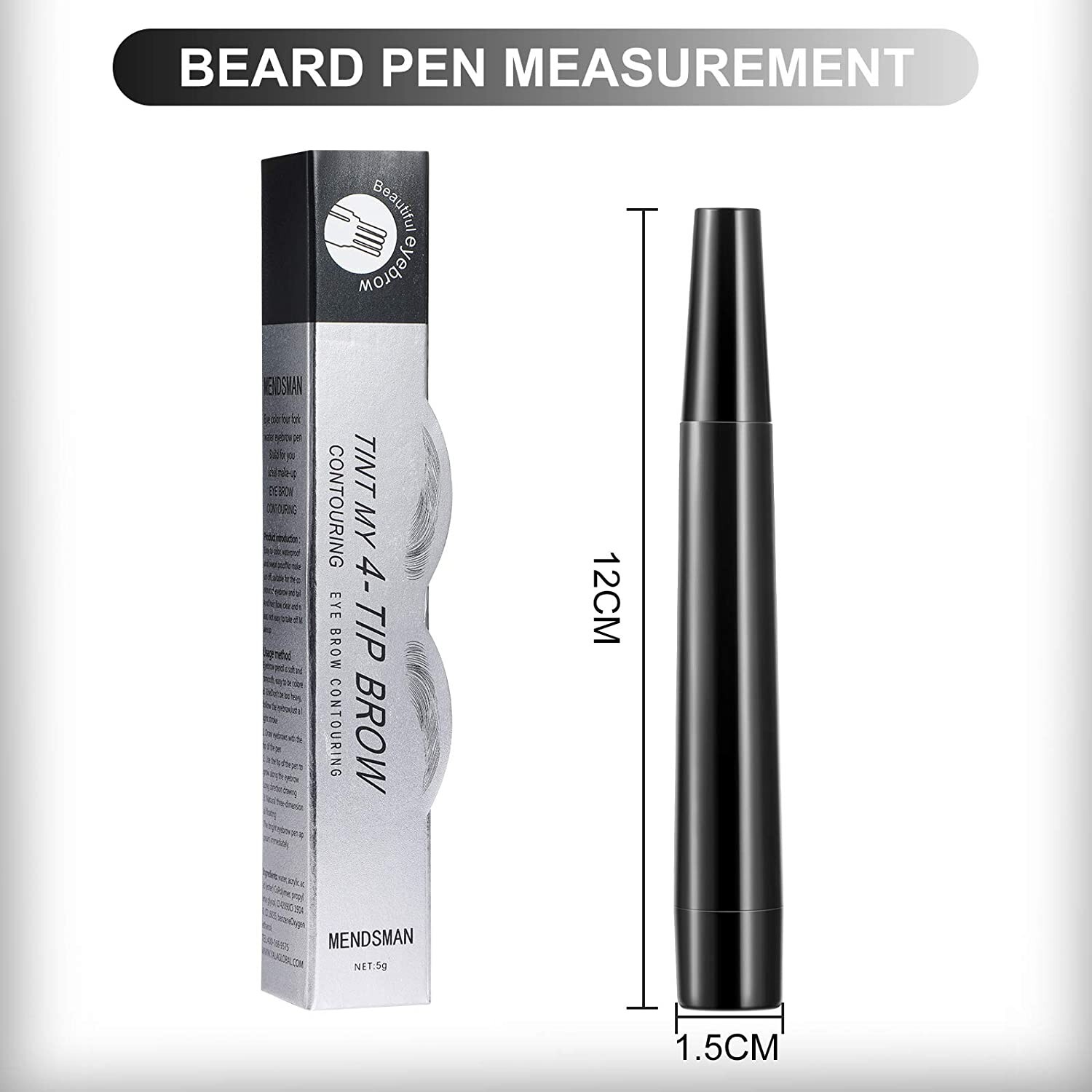 Pacinos Beard Pencil Filler,Water Proof, Long Lasting Coverage