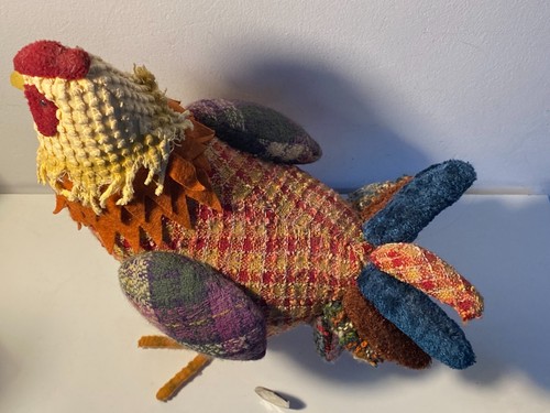 Vintage Patchwork Chicken Material Figure - Not A Toy More Display - Picture 15 of 23