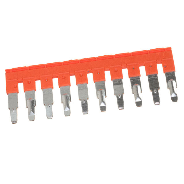 1SNK908310R0000, Entrelec, Jumper Bar, 10 Pole, Orange, Lot of 10