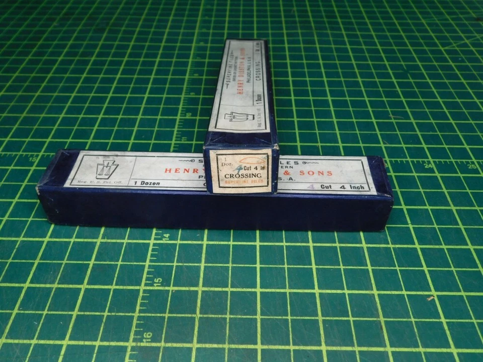 Henry Disston 4 inch 4 Cut Crossing File NOS USA - One File - Image 2 of 4