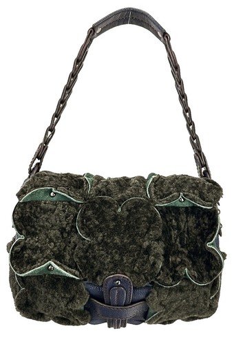 Jamin Puech Mixed-Material Handbag Cotton NVY Y2K | eBay