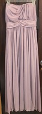 Birdy Grey Kiko Dress Sz S Pale Blush Halter Floor Length Bridesmaid Formal Prom