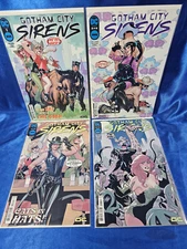 GOTHAM CITY SIRENS 1 2 3 4 COMPLETE SET HARLEY QUINN POISON IVY NEAR MINT