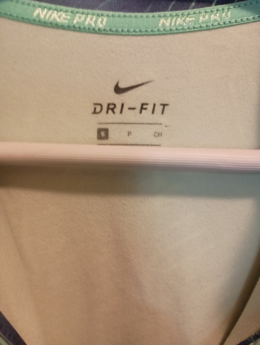 Nike Blue/Aqua Dri-Fit Quarter Zip Sweatshirt Size Small