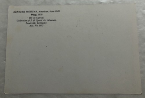 Kenneth Morgan Whip, 1979 Postcard J.B. Speed Art Museum, Louisville, KY. (N2) - Picture 2 of 2