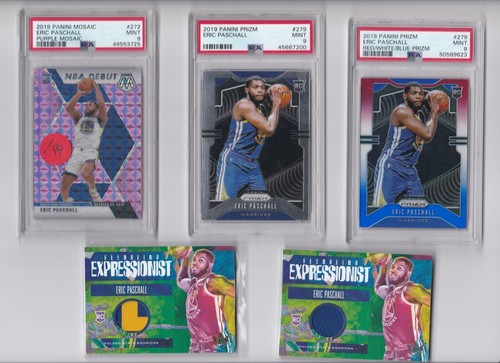ERIC PASCHALL '19 PANINI PRIZM RED, WHITE, BLUE PRIZM ROOKIE PSA GRADE MINT 9 - Picture 2 of 23