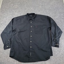 Greg Norman Button Up Shirt Mens Large Black ...