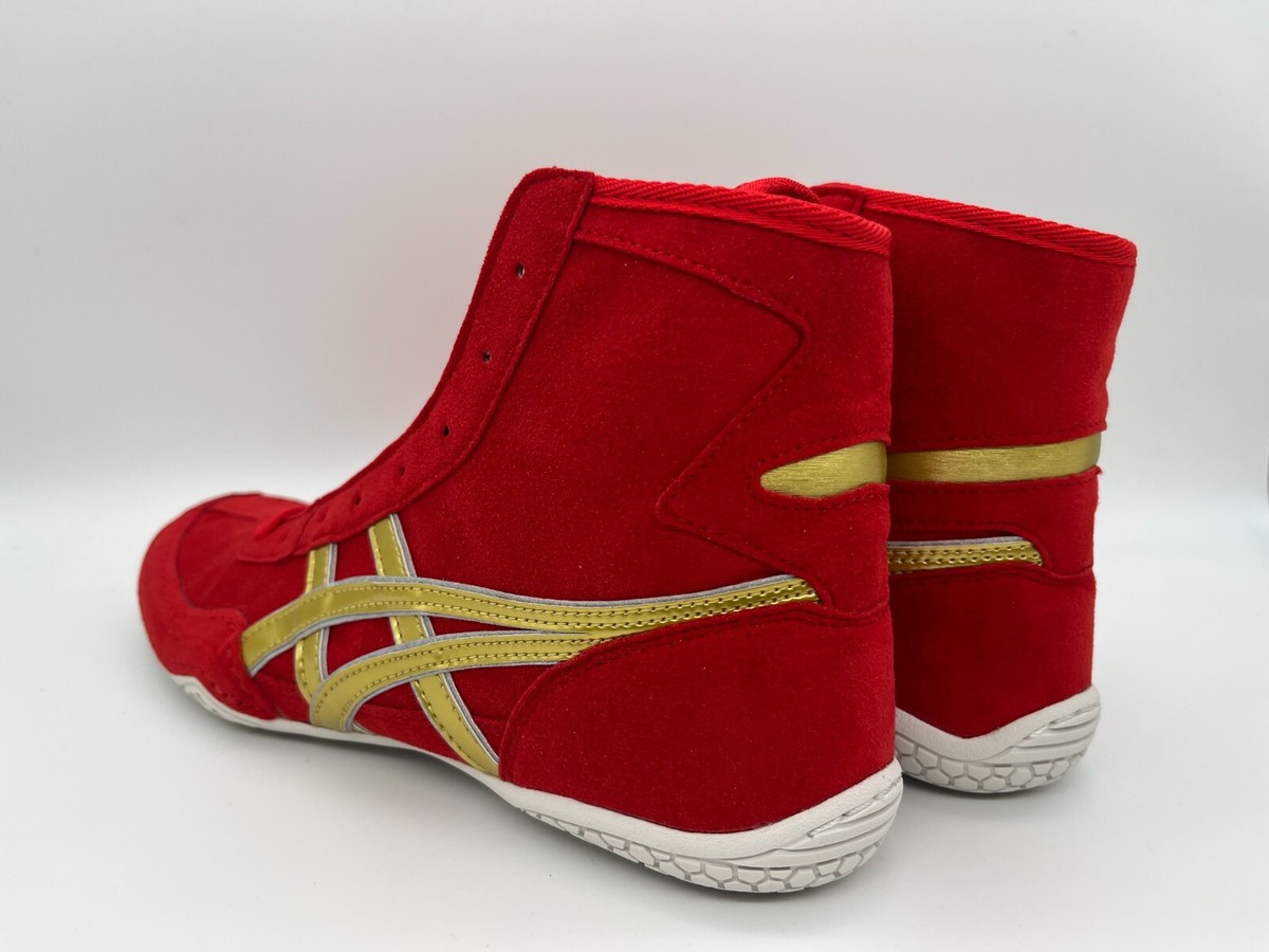 ASICS Wrestling Shoes 1083A001 EX-EO TWR900 Red Gold US8/25.5cm | eBay