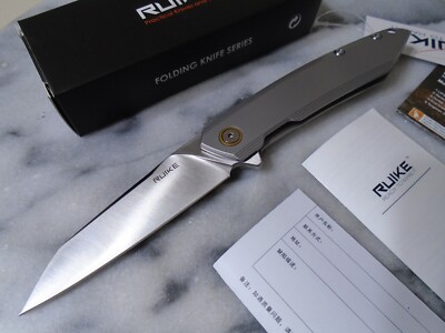 RUIKE Ball Bearing Pivot Wharncliffe Thin Pocket Knife Sandvik 14C28N P831S-SA