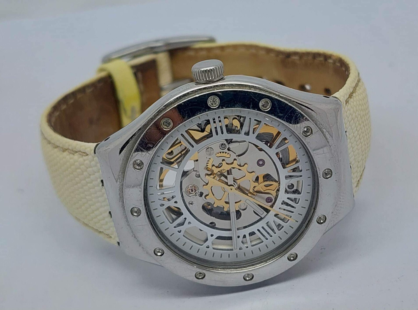 未使用 SWATCH IRONY 自動巻き AUTOMATIC スケルトン スウォッチ