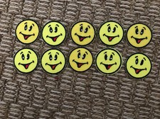 Lot Of 10 Smiley Face Tongue Out Emoji Iron on Embroidered Patches