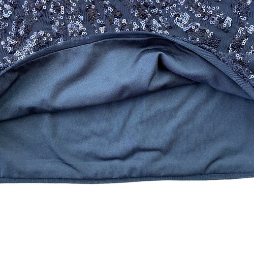 BCBGMaxAzria Paxton Black Sequin Elastic Waist Mini Skirt Women's Size Lg - Picture 3 of 7