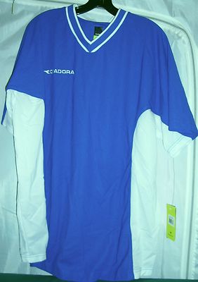 Soccer Jerseys DIADORA Villa Jersey DIADRY Short Sleeves Royal/White  Adult (XL)