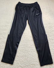 Nike Athletic Pants Sm Black Pockets Zip Ankle Active Wear Casual Athleisure