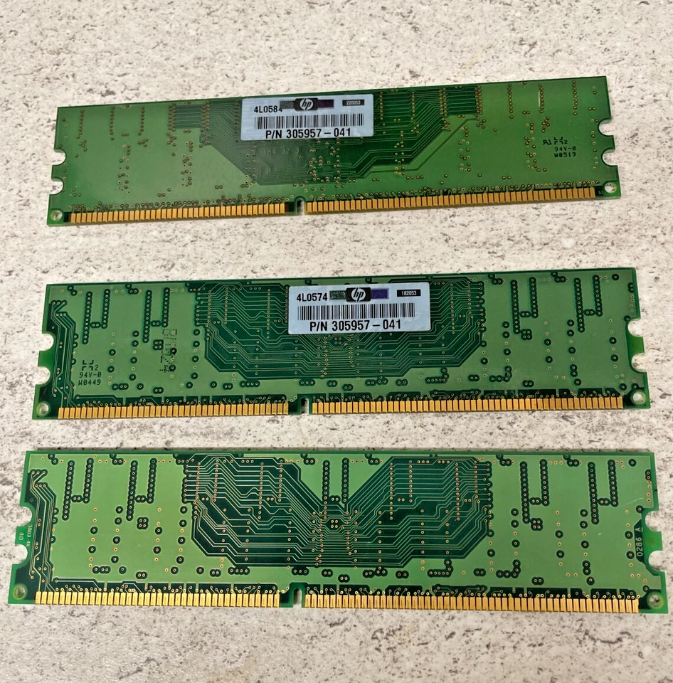 Pack of 3 HP 512MB 261584 DDR Registered ECC 266Mhz Memory Module RAM Storage - Image 2 of 2
