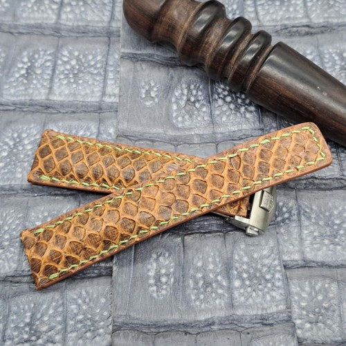 21mm/18mm Exotic Leather Watch Band Minimalist Design - Picture 4 of 10