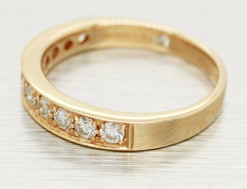 Anillo de diamantes Sonia B Channel Set - Banda de oro amarillo de 14 k - Talla 9,00 Foto 2 de 4