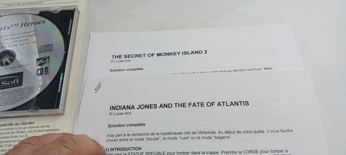 MONKEY ISLAND + INDIANA JONES Lucasarts package IBM PC DOS ~ FACTORY