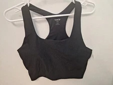 Old Navy Active Women's Large Black Light Support Cloud+ Longline Sports Bra NWT