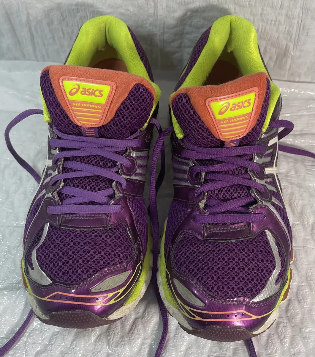 Asics Gel Nimbus 15 Purple White Running Shoe Women s Sneakers Size 8 T3B5N