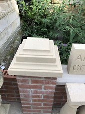 Cast stone pier caps 1.5 X 1.5 brick