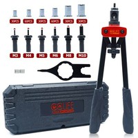 Nietmutternzangen Set Inklusive 240 StüCk Nietmuttern M3 M4 M5 M6 M8 M10
