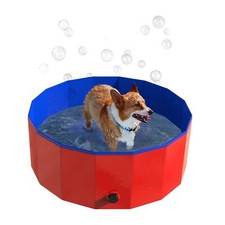 Foldable Pet Pool 30.5x12in Durable PVC Ideal for Dogs Grooming Bathing or Play