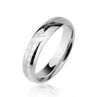 5mm Solid 925 Sterling Silver Carving Engrave The Lord of the Ring R188
