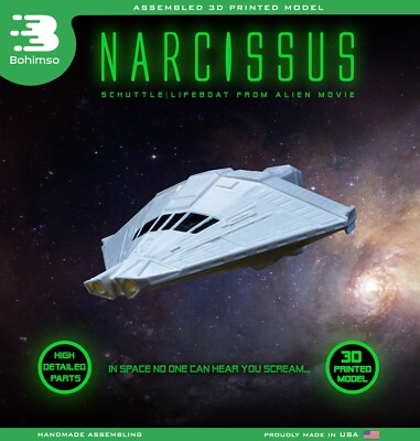 NARCISSUS Plastic Model Spaceship Space Lifeboat Nostromo Shuttle ALIEN movie