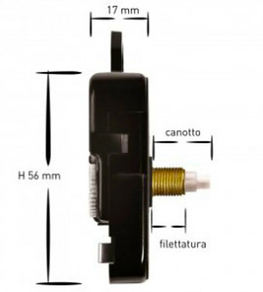MECCANISMO Movimento OROLOGIO DA PARETE Ingranaggio LANCETTE Quarzo MURO Gancio - Immagine 3 di 4
