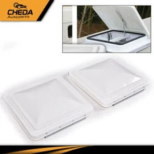2 Pack White 14" x 14" Replacement Roof Vent Cover Camper RV Trailer Ventline