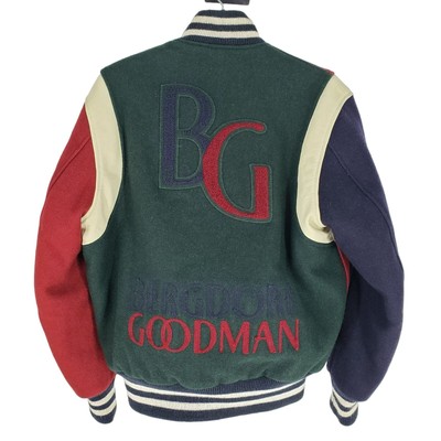 Kith x Bergdorf Goodman Golden Bear Varsity Bomber Jacket Leather 