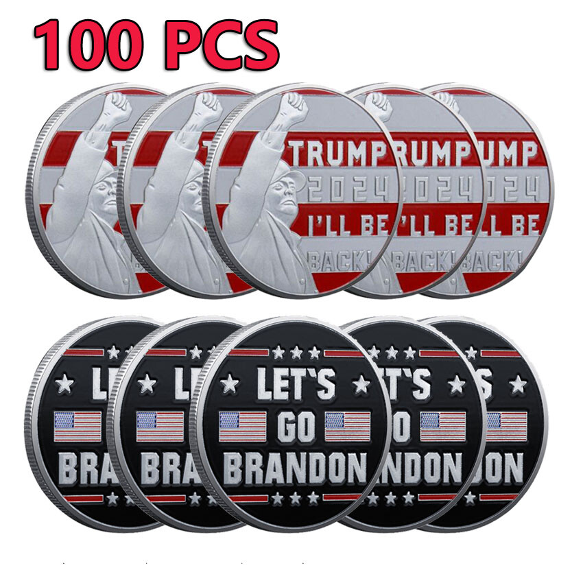 100PCS Collectible I'll Be Back Medal Commemorative Coin President Donald Trump