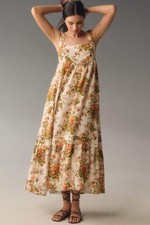 New By Anthropologie Sleeveless Square-Neck Maxi Dress Size S