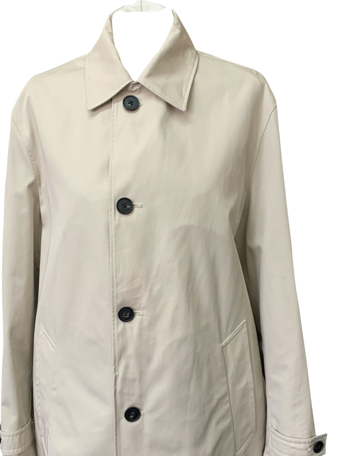 Massimo Dutti Beige Classic Button Oversized Coll… - image 8