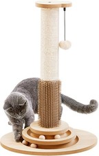 Cat Scratching Post 23" Tall 4-in-1 Activity Center Sisal Scratcher for Kittens
