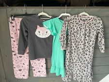 Girls Pajama Bundle Size 6/7 7 Carter  s Cat  Jack Fleece Nightgown Set
