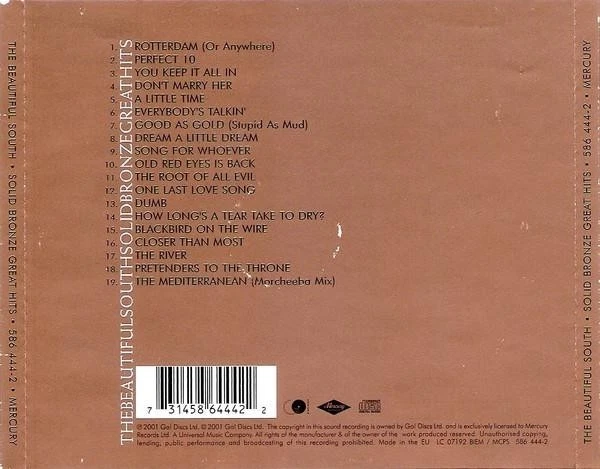 Schöne South Solid Bronze - Great Hits CD UK Mercury 2001 CD. Hat Info - Bild 3 von 4