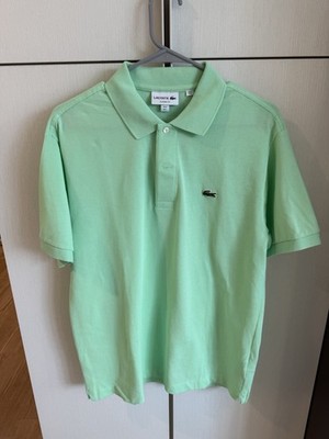 Lacoste Classic Fit Men's Green Cotton Polo Crocodile Logo Short Sleeve L