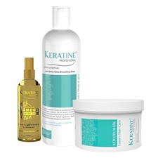 KERATINE PROFESSIONAL  Keratin Shampoo, Mask  Serum Set for Fine Hair 100ml