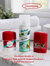 Old Spice Deodorant  Batiste Dry Shampoo Freshness Bundle Pack of 3 